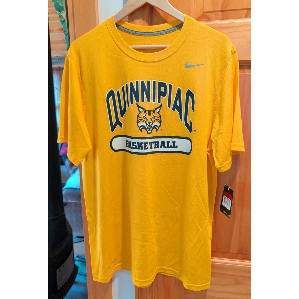 NWT Quinnipiac Bobcats Basketball Lightweight Training Short Sleeve Shirt Large